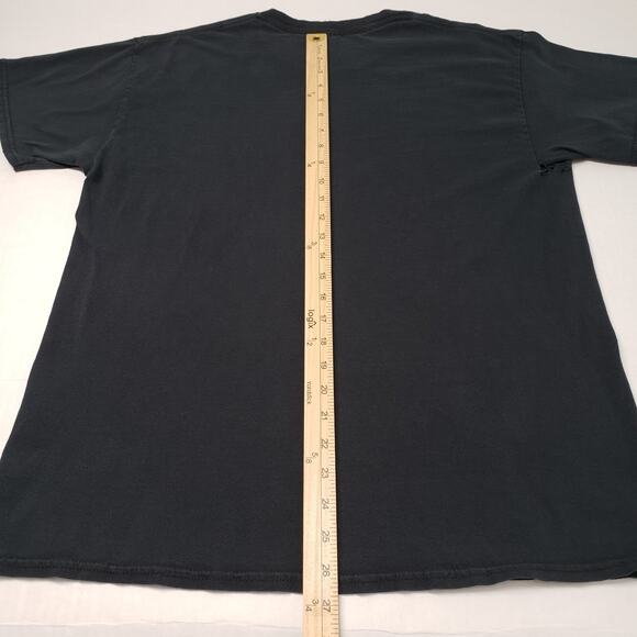 Vintage Gildan Skull Dragon T-Shirt Mens Large Black Grunge Distressed Goth - Picture 7 of 16